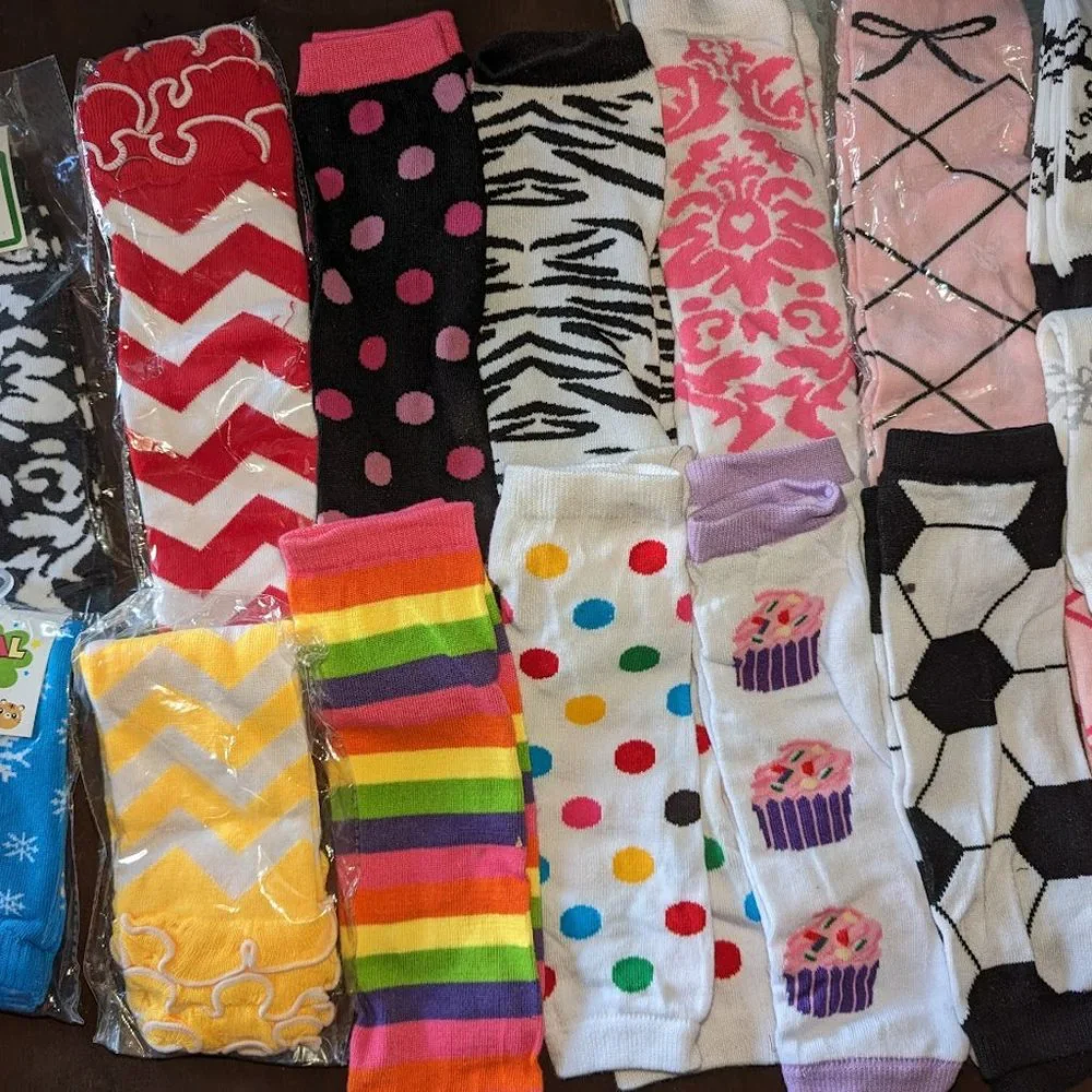 12 pairs lot NEW children child baby toddler leg warmers lot bundle warm winter